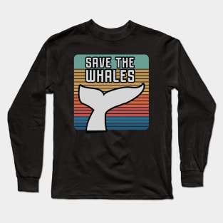 Save the whales vintage Long Sleeve T-Shirt